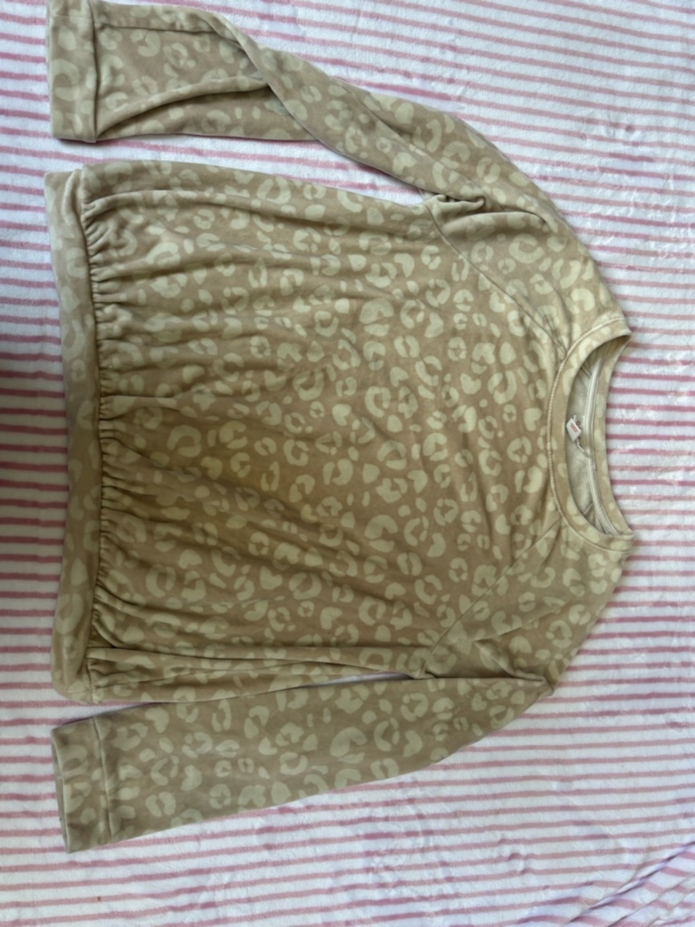 Cat and Jack Leopard Print Peplum Sweatshirt